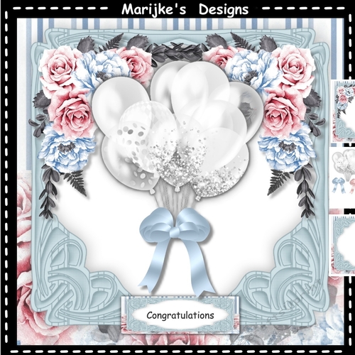 Birthday balloons & Roses Mini Kit