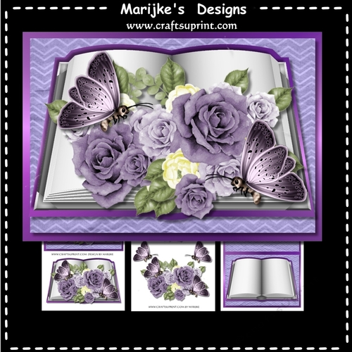 Book Roses & ButterfliesMini Kit