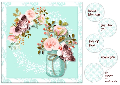  Topper Flowers & Butterflies