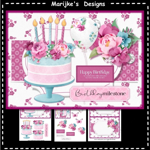 A5 Happy Birthday Cake Mini Kit