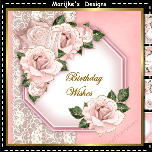Lace,  Pearls  & Roses Mini Kit
