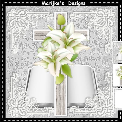 Sympathy Cross & Lilies Mini Kit