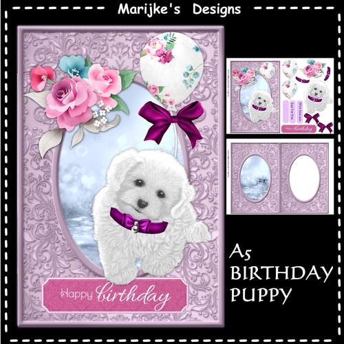 A5 Birthday Puppy Mini Kit