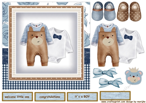 New baby Boy Quick card 3