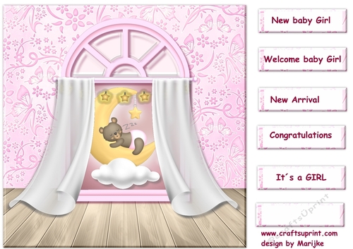 Twinkle Twinkle Baby Girl topper