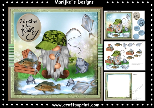 Fihing Gnome Male Card Mini Kit