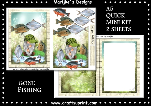 A5 Quik Male Card Gone Fishing Mini Kit