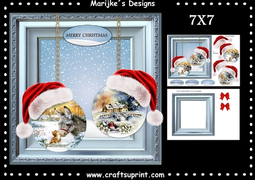 Christmas Baubles 7x7 Mini Kit