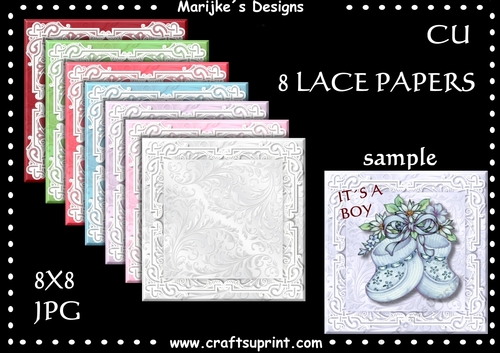CU 8 Lace Papers