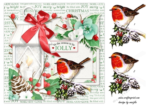 Christmas Robin Topper