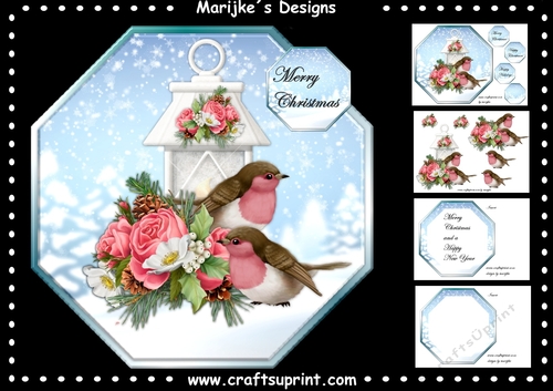  Christmas Lantern Iin White  Mini Kit