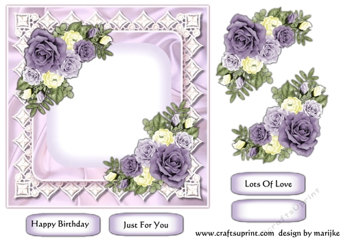 Birthday Roses Quick Card