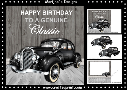 Classic Car Male Card mini Kit
