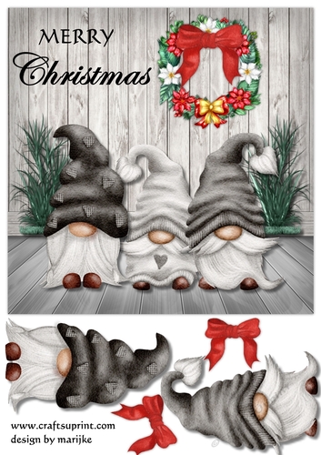 Quick  Card TopperChristmas Gnomes
