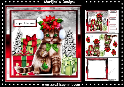 Cute Christmas Kitten Mini Kit