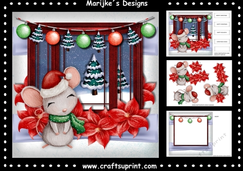 Cute Christmas Mouse Mini Kit