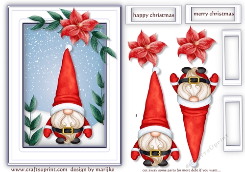 Christmas Santa Gnome  2