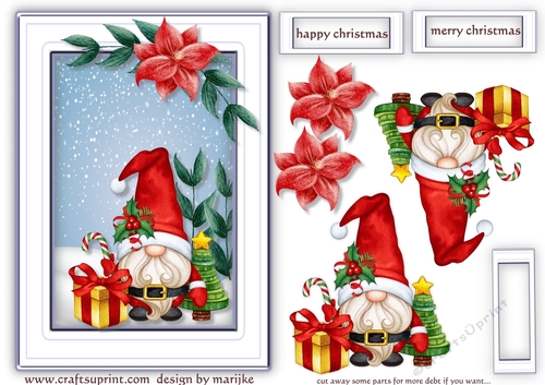 Christmas Santa Gnome  3