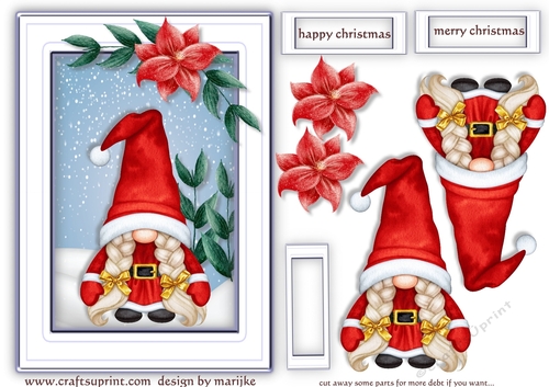 Christmas Mrs. Santa Gnome  4