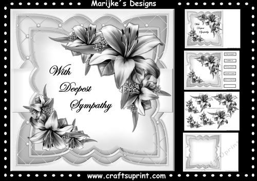 Scallop Sympathy Lilies Mini Kit