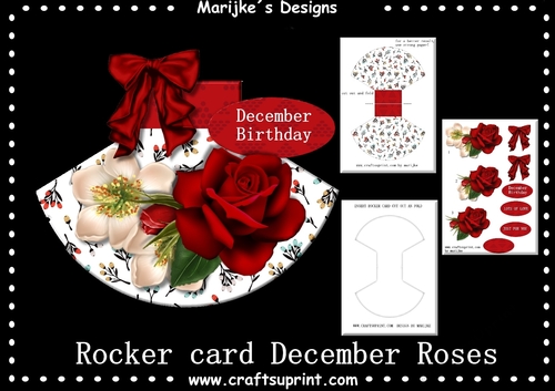 Rocker Card December Roses