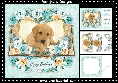 Book Cute Puppy & Roses Mini Kit