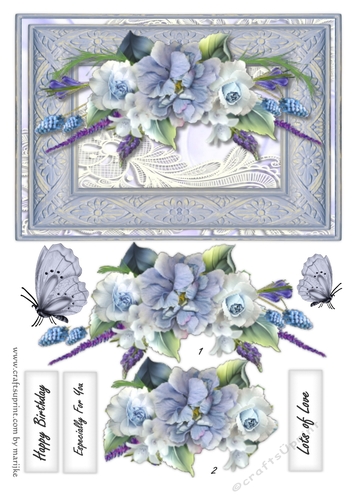 Quick Card A5 Vintage Roses