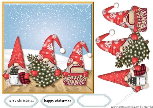 Christmas Gnomes Topper