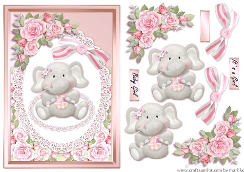 A5 Elephant In Pink