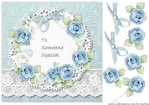 Topper Vintage Roses  To Someone Special