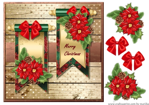 Topper Christmas Poinsettias