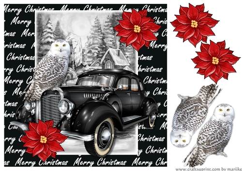 Topper Christmas Vintage Car