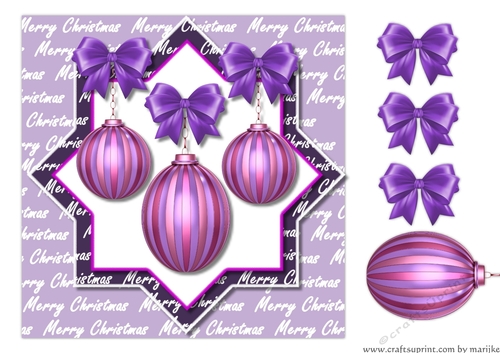 Topper Christmas Perfect Purple babubles