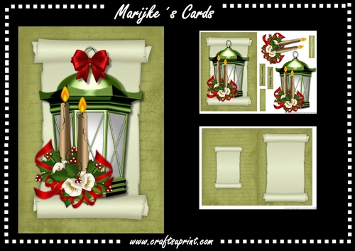 Christmas Lantern & Candles  Mini Kit