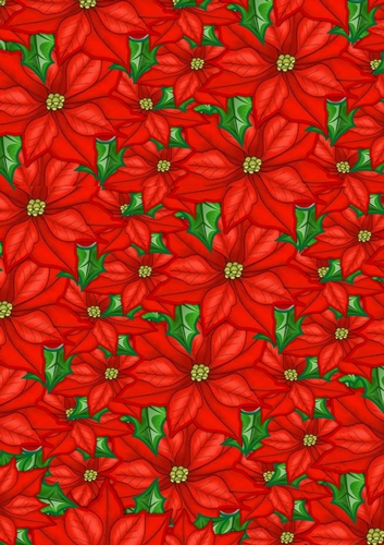 A4 Christmas Poinsettias 1