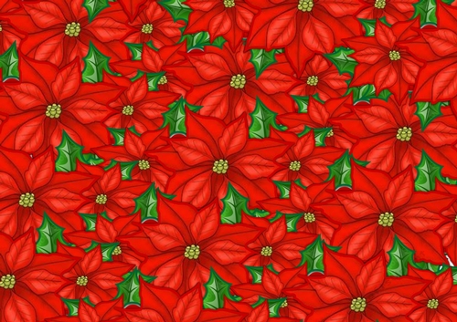 A4 Christmas Poinsettias 2