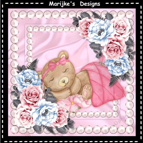 Pearl Frame Cute Birthday Girl  Mini Kit