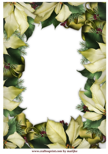 A4 Christmas Poinsettias