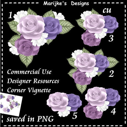 CU Mixed Roses Corner Vignette