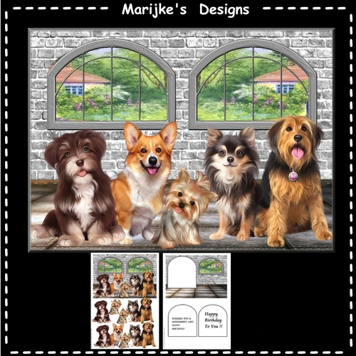 Birthday Dogs Family  Mini Kit