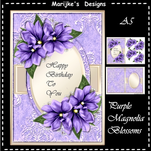 Purple Magnolia Blossoms A5 Mini Kit