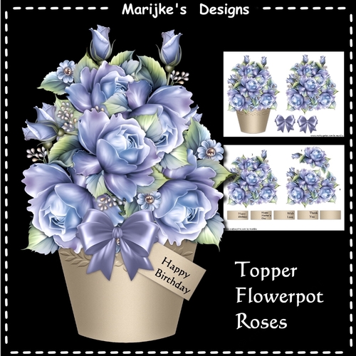 Topper Flowerpot Roses Mini Kit