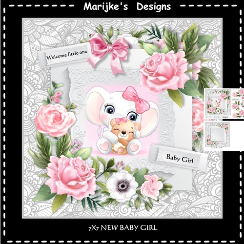 New Baby Girl 7x7 Mini Kit
