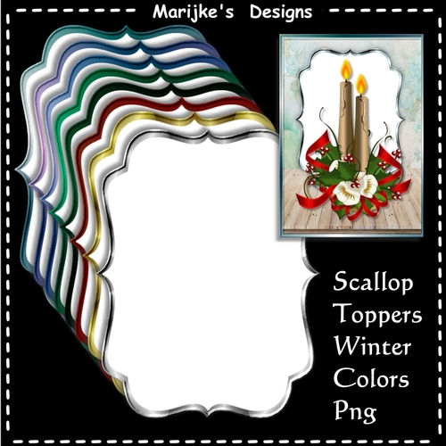 CU Scallop Toppers Winter Colors Kit