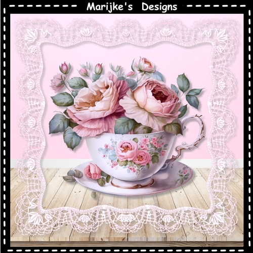 Antique Teacup & Roses Mini Kit