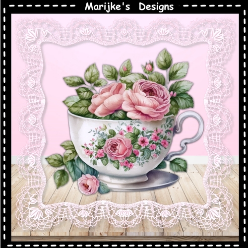 Victorian Teacup & Roses Mini Kit