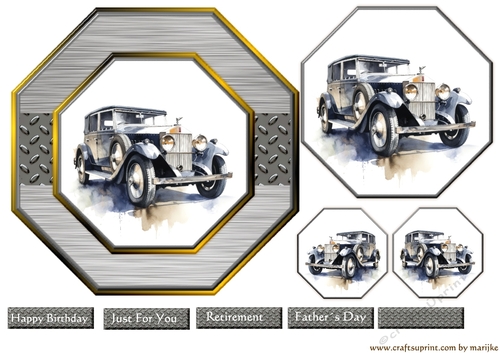Male card Octagon Classic Car