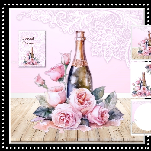 Champagne & Pastel  Vintage  Roses Mini Kit