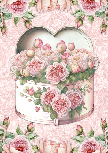 A4 Vintage Roses Box