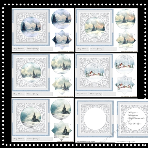 Kit Quick Cards Snowscenes & 2 Inserts 